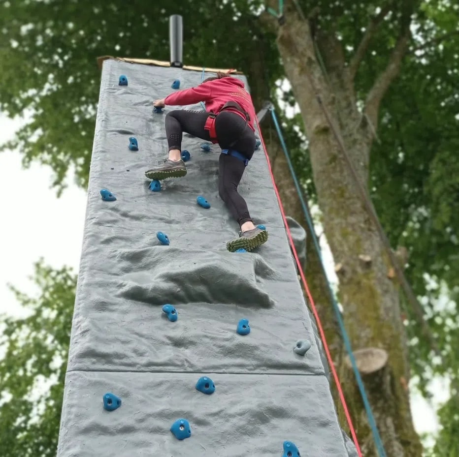 Outdoor Climbing Wall Session in Stirlingshire