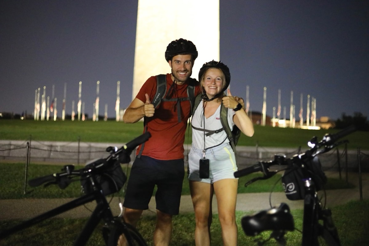 Monuments at Night Guided Bike Tour of Washington DC