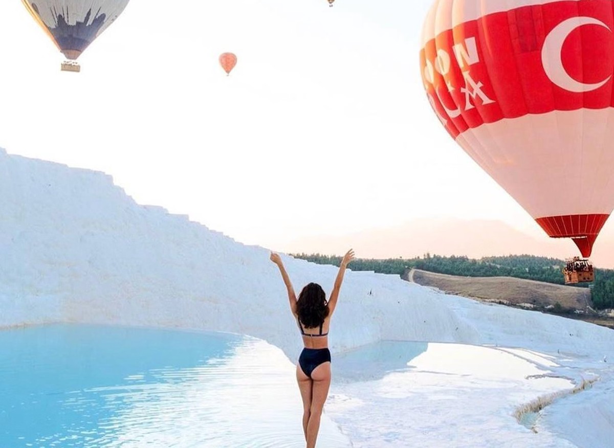 Pamukkale Hot Air Balloon Flight with Private Day Trip from Bodrum