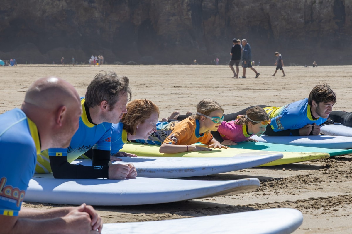 Large Group Surf Lessons in Perranporth, Cornwall