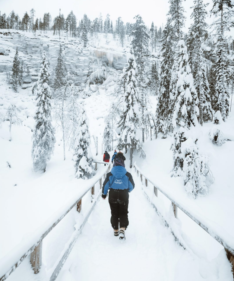 Korouoma Canyon Frozen Waterfalls Hike in Finland