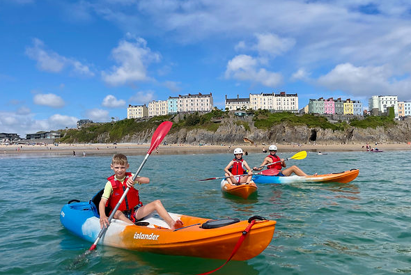 Kayak Tasters on Tenby South Beach