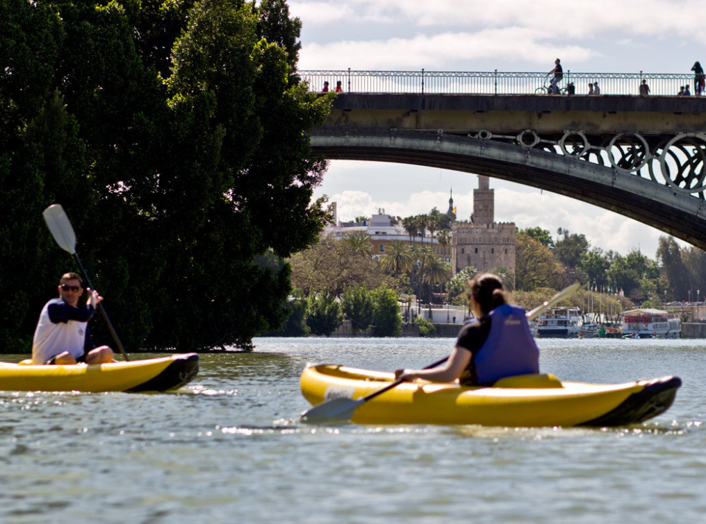 Kayaking on the Guadalquivir River in Seville