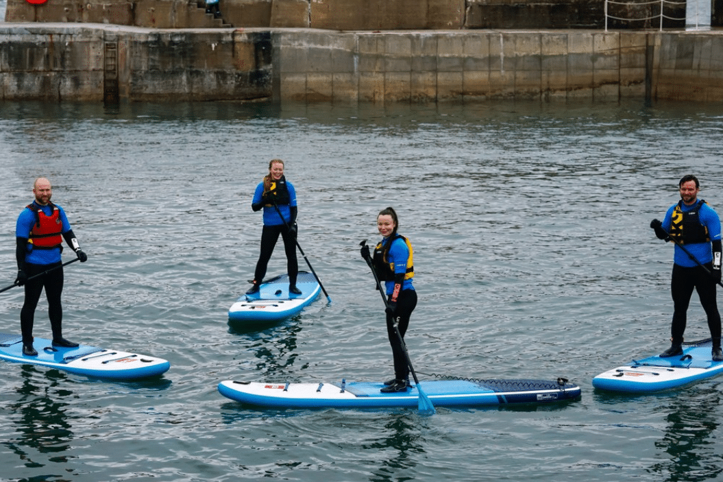 SUP Intro Lesson in Portknockie Harbour, Scotland