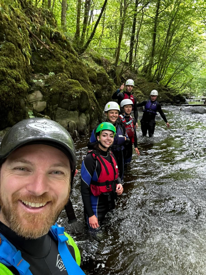 Family Gorge Walking in the River Turret, Scotland