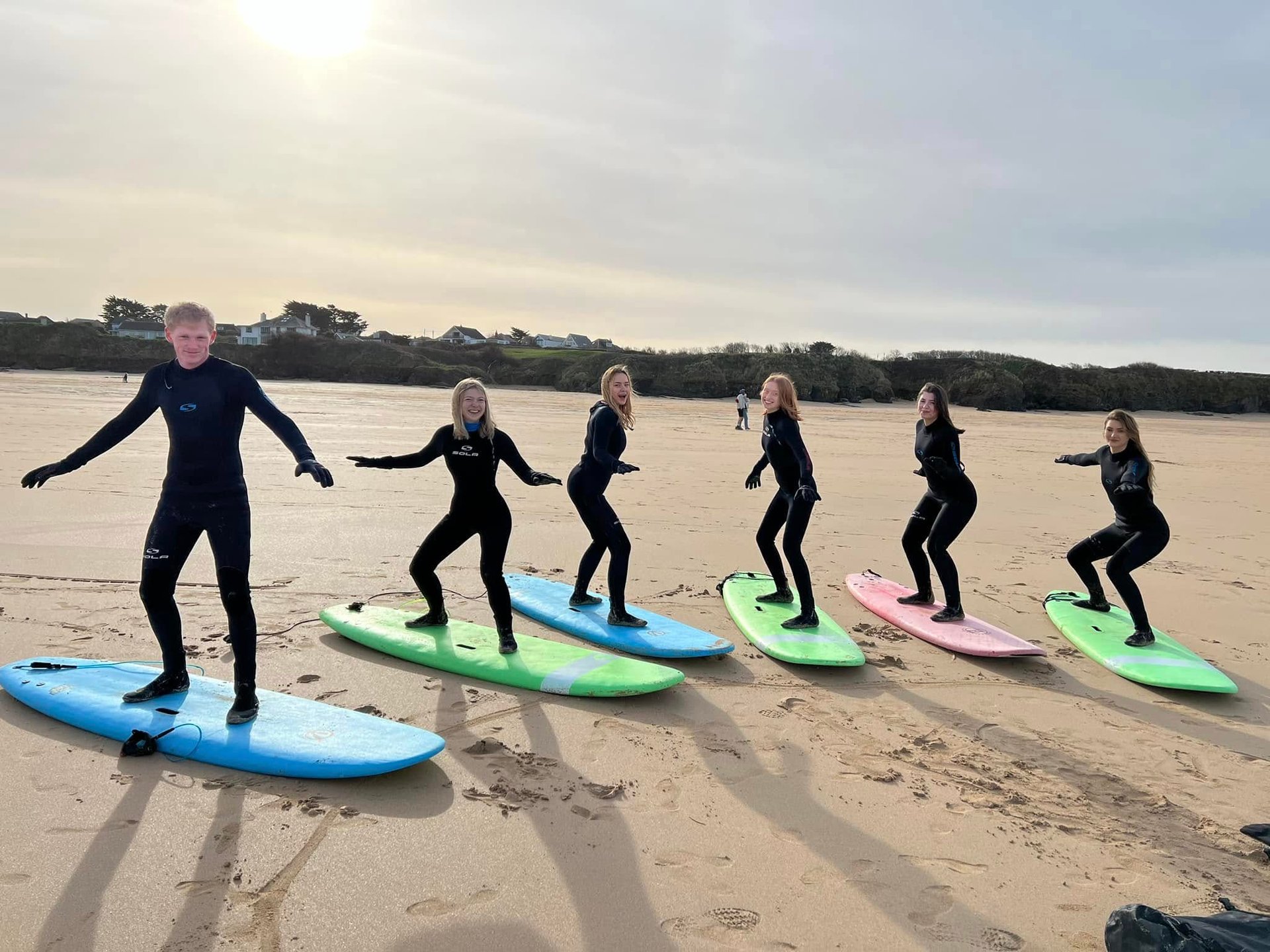 Beginner and Refresher Surf Lessons at Harlyn Bay Beach