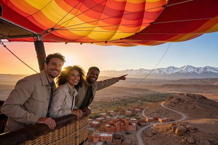 Marrakech Sunrise Hot Air Balloon Ride with Atlas Views and Berber Breakfast