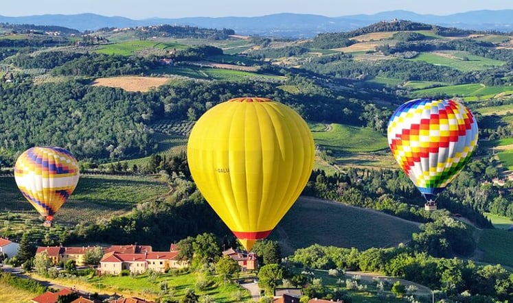 Hot Air Balloon Flight Over Tuscany from Siena