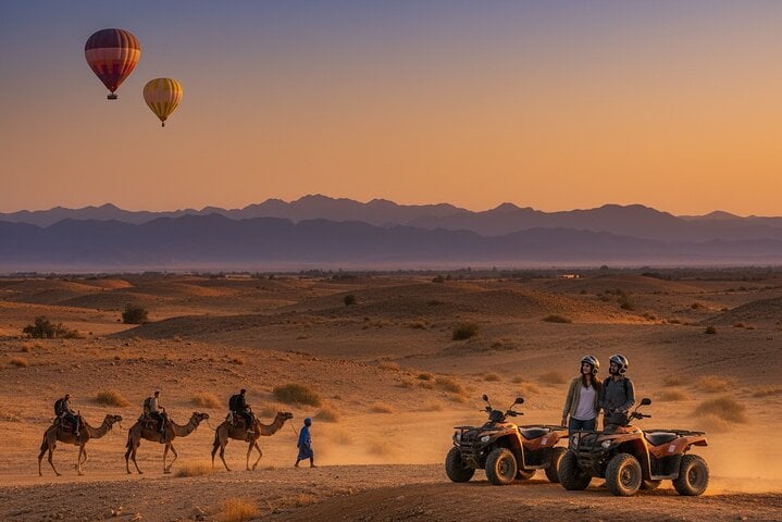 Marrakech Hot Air Balloon Sunrise with Agafay Desert Dinner