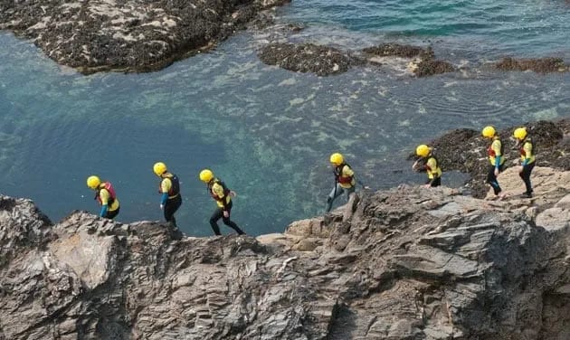 Coasteering from Harlyn Bay