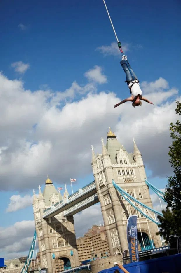 160ft Bungee Jump in London, Battersea Park