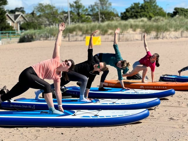 Yoga and Paddleboarding Session at Broughty Ferry