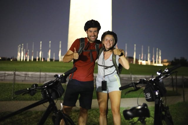 Monuments at Night Guided Bike Tour of Washington DC