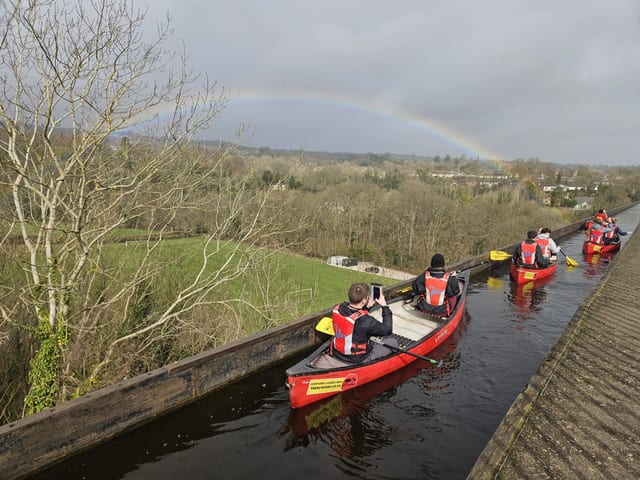 Canoe Aqueduct Cruise in Llangollen, North Wales