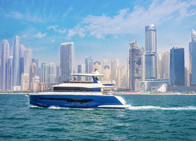 Dubai Marina Yacht Cruise with BBQ, Palm Jumeirah & Burj Al Arab Views