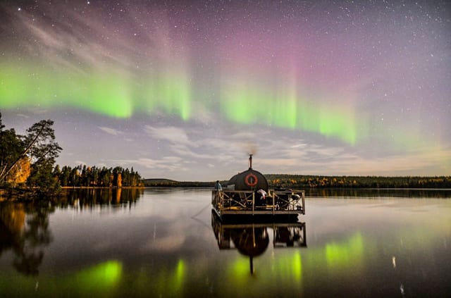 Northern Lights Sauna Boat Experience in Rovaniemi