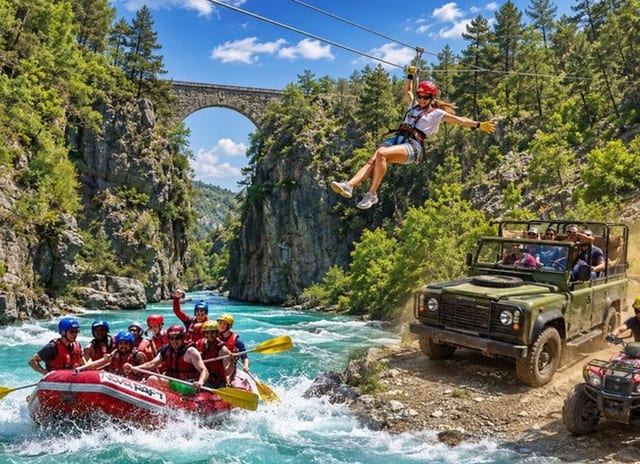 Köprülü Canyon River Rafting & ATV Quad Safari from Alanya with Lunch