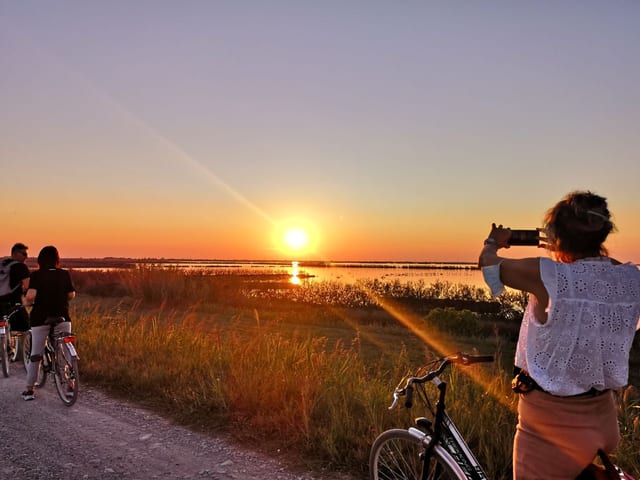 Sunset Flamingo Bike Tour in Comacchio Valleys
