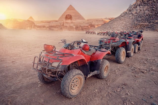 Quad Bike Pyramids Tour around Giza Plateau with Transfer