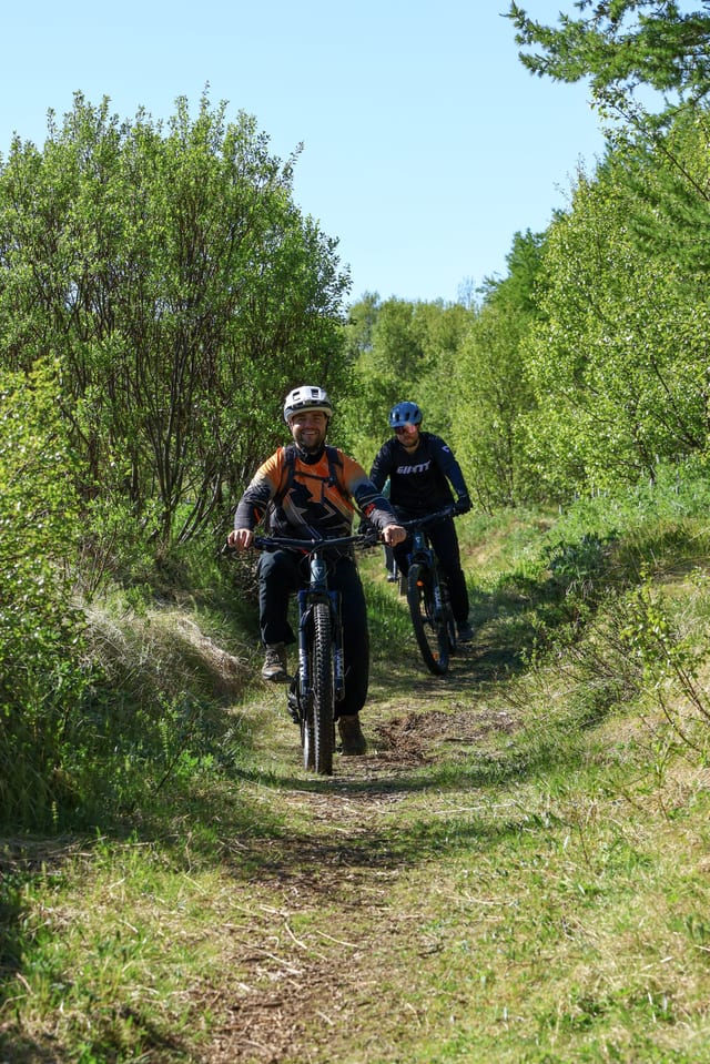 E-Mountain Biking on Hrisey Island