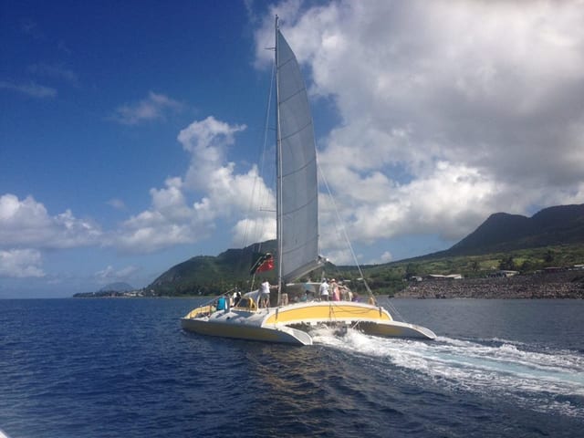 Full Day Catamaran Sail and Snorkel in St Kitts