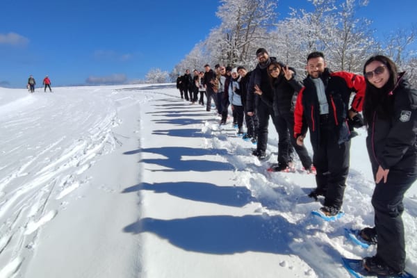 Snowshoeing in Monte Arioso