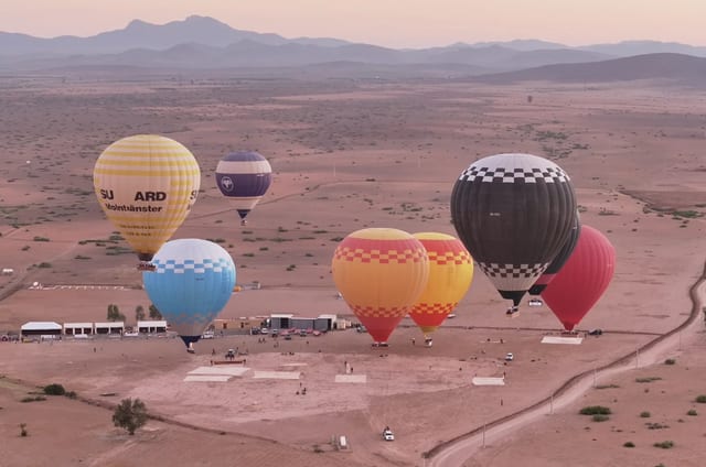 Premium Marrakech Desert Morning: Hot Air Balloon Flight, Quad Adventure & Camel Trek