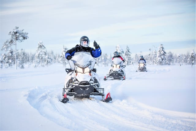 Taste of Wilderness Snowmobile Safari in Rovaniemi