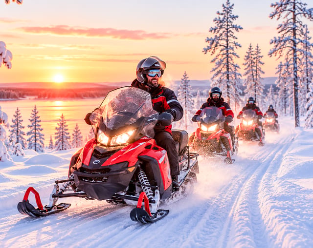 Snowmobile Ride and Arctic BBQ in Rovaniemi