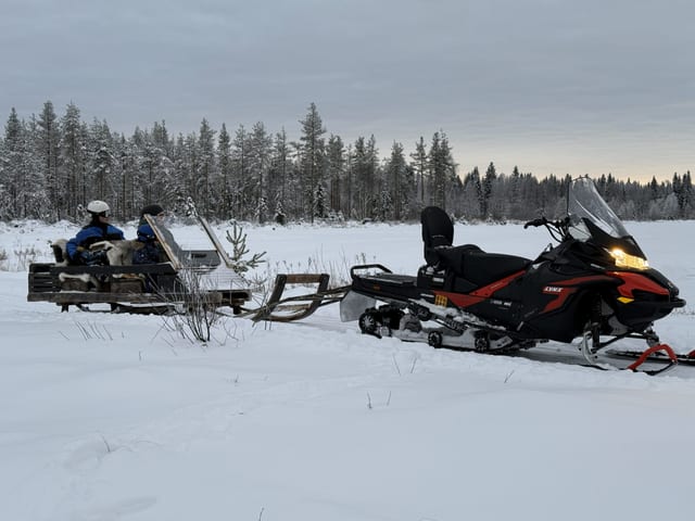 Private Snowmobile Sleigh Ride to Santa’s Hidden Cabin in Rovaniemi, Lapland