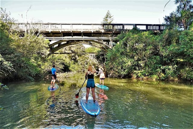 SUP Tour to Lucas Creek Waterfall in Auckland