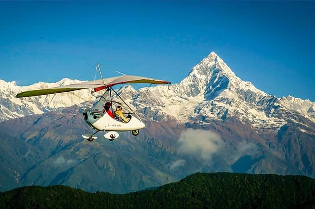 Ultra Light Flight above the Clouds from Pokhara