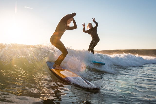 Surfing Lesson on Whitesands Beach, St Davids