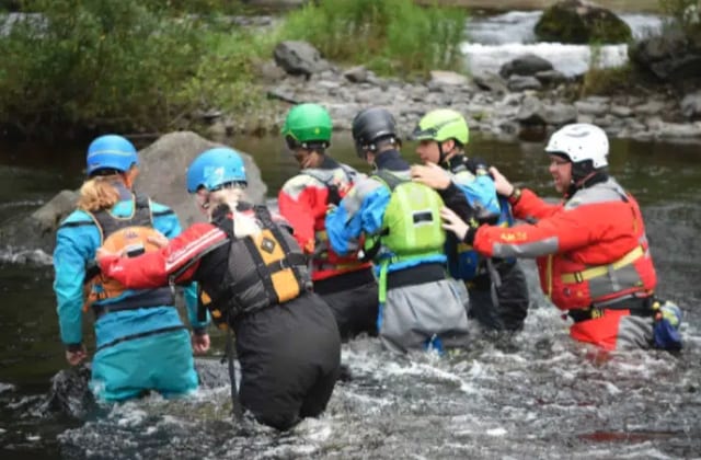 Whitewater Safety and Rescue Course on the River Dee