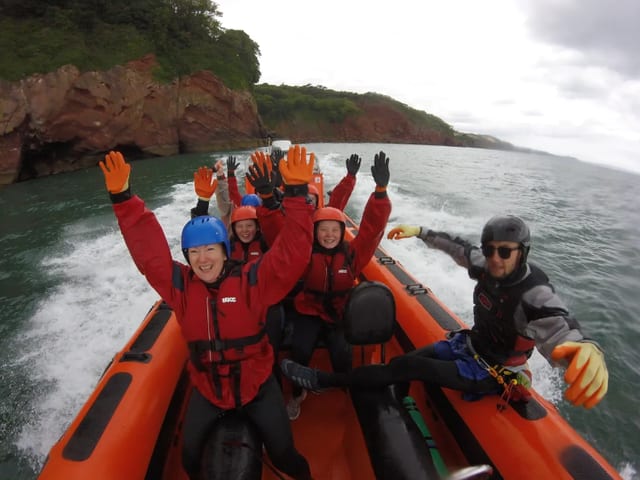 Powerboat Safari and Coasteering Adventure in Torquay