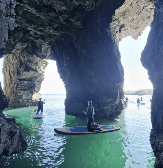Paddleboarding Tour from Stackpole to Barafundle Bay in Pembrokeshire