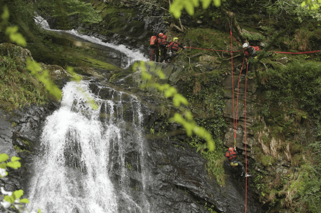 Canyoning at Prysor Canyon, Snowdonia