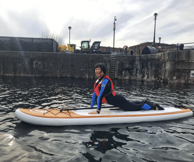SUP Yoga at Liverpool's Royal Albert Docks
