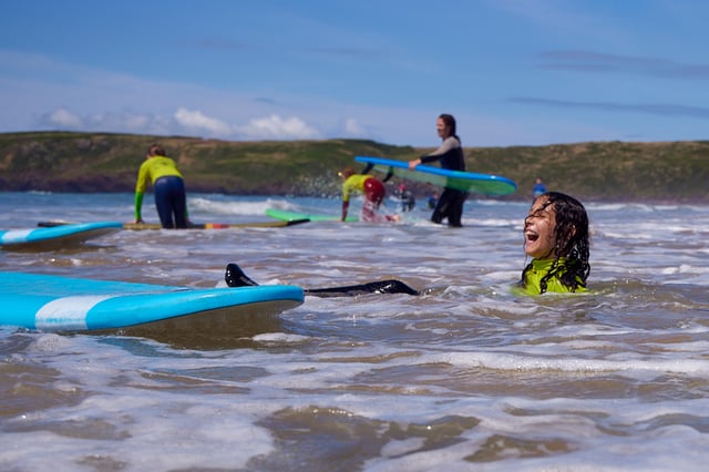 Anniversaire de surf ou de SUP pour enfants, listing photo