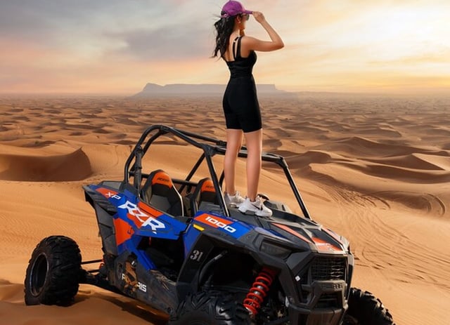 Dubai Private Red Dune Buggy Safari with VIP Camp BBQ Dinner, listing photo