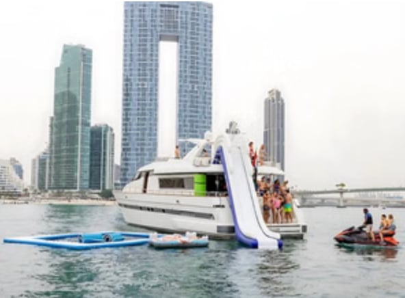 Dubai Yacht Cruise with Waterslide, Snorkelling, BBQ & Open Bar, photo 2