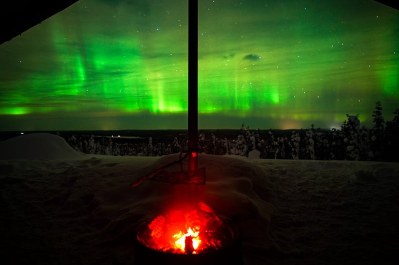 Night Snowshoeing Adventure under the Northern Lights gallery 3