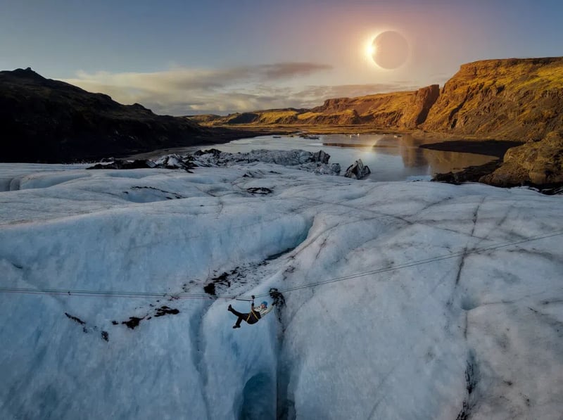 Solar Eclipse 2026 Zip Line and Glacier Hike Adventure, Iceland, photo 3
