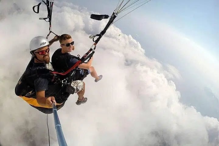 Tandem Paragliding with a Licensed Pilot from Side, photo 2