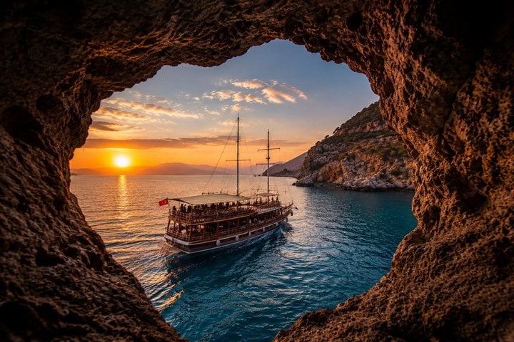 Alanya Relaxing Boat Tour with BBQ Lunch and Transfer, photo 5