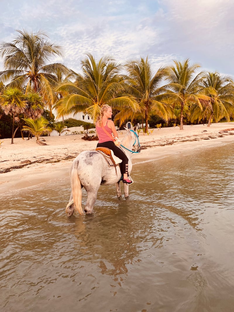 Beach Horseback Ride with Swim Stop in Placencia, photo 3
