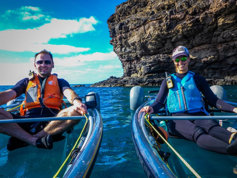 Transparent Electric Kayak Tour in Tarajalejo, Fuerteventura, photo 2