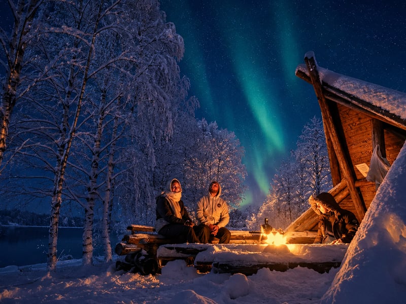 Auttiköngäs Northern Lights Night Hike in Rovaniemi, photo 2