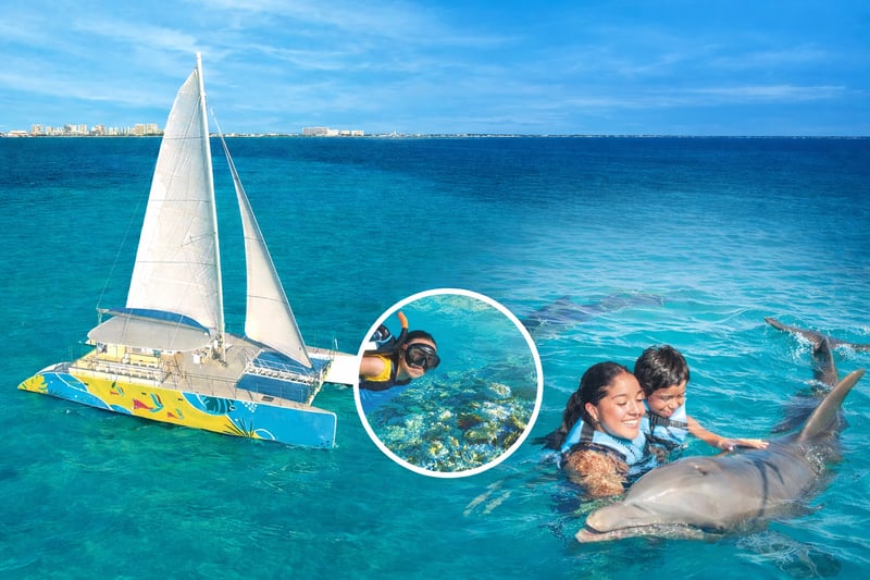 Catamaran Snorkel and Dolphin Tour in Isla Mujeres, photo 2