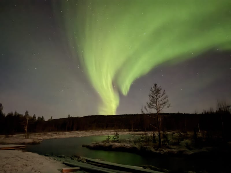 Snowmobile Sleigh Ride to Aurora Cabin for Northern Lights in Rovaniemi, Lapland, photo 2